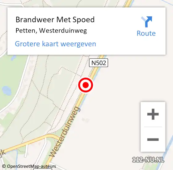 Locatie op kaart van de 112 melding: Brandweer Met Spoed Naar Petten, Westerduinweg op 29 juni 2021 12:20