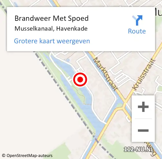 Locatie op kaart van de 112 melding: Brandweer Met Spoed Naar Musselkanaal, Havenkade op 29 juni 2021 14:02