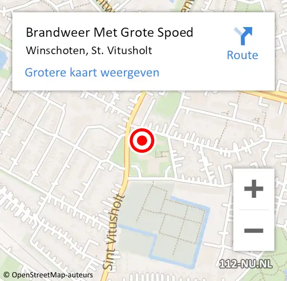 Locatie op kaart van de 112 melding: Brandweer Met Grote Spoed Naar Winschoten, St. Vitusholt op 29 juni 2021 14:07