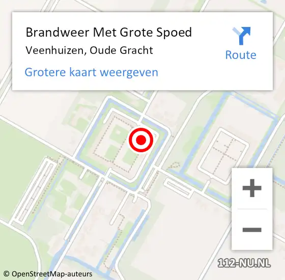 Locatie op kaart van de 112 melding: Brandweer Met Grote Spoed Naar Veenhuizen, Oude Gracht op 29 juni 2021 14:29