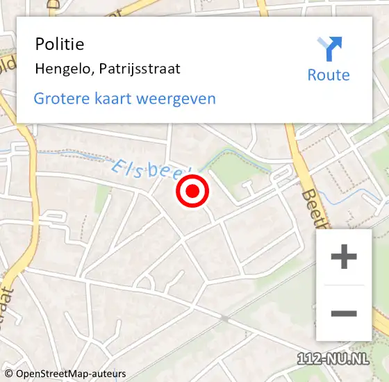 Locatie op kaart van de 112 melding: Politie Hengelo, Patrijsstraat op 29 juni 2021 15:28