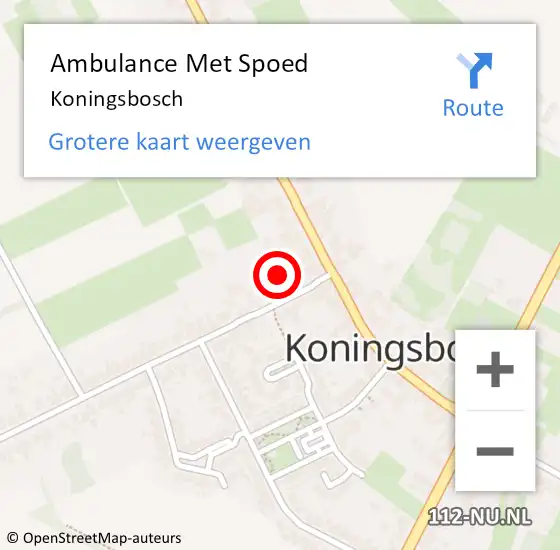 Locatie op kaart van de 112 melding: Ambulance Met Spoed Naar Koningsbosch op 29 juni 2021 15:34