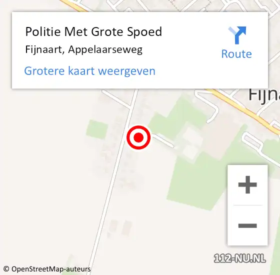 Locatie op kaart van de 112 melding: Politie Met Grote Spoed Naar Fijnaart, Appelaarseweg op 29 juni 2021 16:22