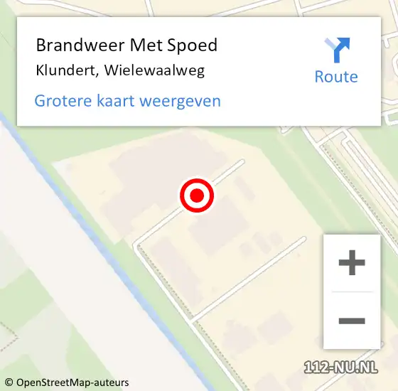 Locatie op kaart van de 112 melding: Brandweer Met Spoed Naar Klundert, Wielewaalweg op 29 juni 2021 16:57