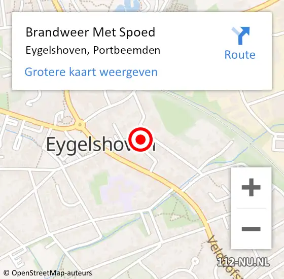 Locatie op kaart van de 112 melding: Brandweer Met Spoed Naar Eygelshoven, Portbeemden op 29 juni 2021 18:22