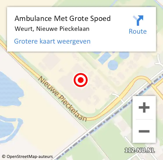 Locatie op kaart van de 112 melding: Ambulance Met Grote Spoed Naar Weurt, Nieuwe Pieckelaan op 29 juni 2021 19:58