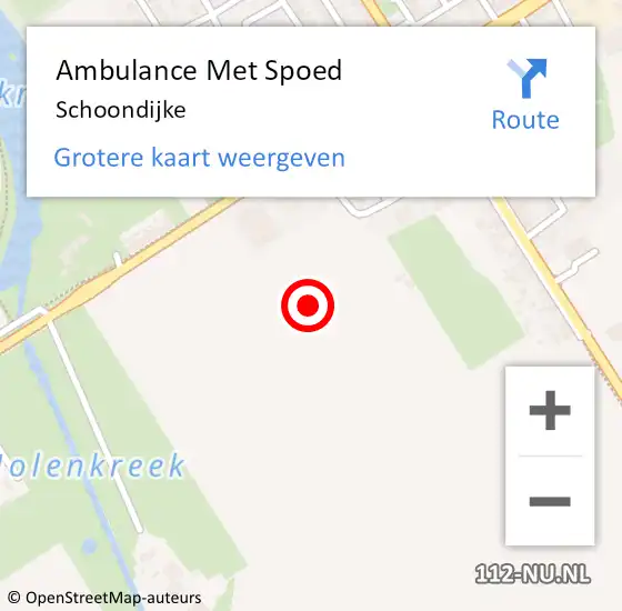 Locatie op kaart van de 112 melding: Ambulance Met Spoed Naar Schoondijke op 29 juni 2021 20:39