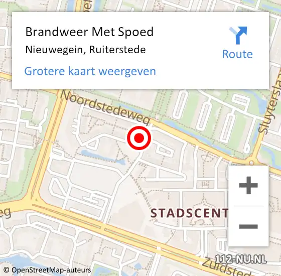 Locatie op kaart van de 112 melding: Brandweer Met Spoed Naar Nieuwegein, Ruiterstede op 29 juni 2021 21:03