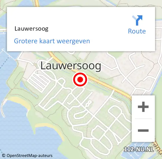 Locatie op kaart van de 112 melding:  Lauwersoog op 29 juni 2021 21:27