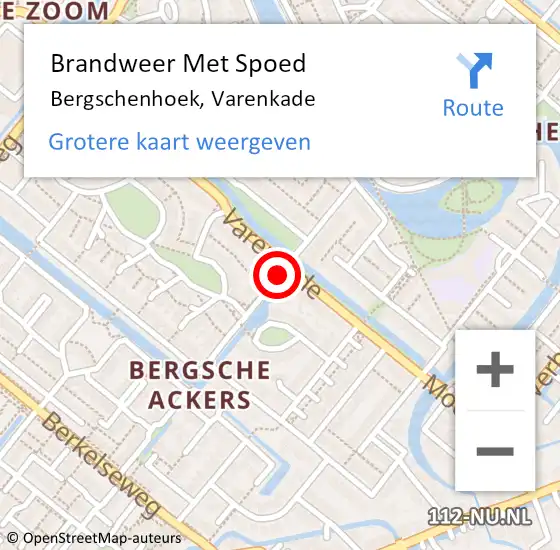 Locatie op kaart van de 112 melding: Brandweer Met Spoed Naar Bergschenhoek, Varenkade op 29 juni 2021 22:12