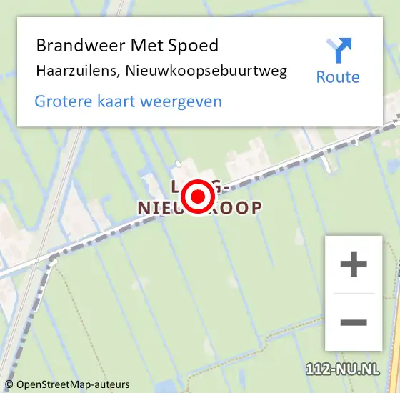 Locatie op kaart van de 112 melding: Brandweer Met Spoed Naar Haarzuilens, Nieuwkoopsebuurtweg op 14 juni 2014 19:34