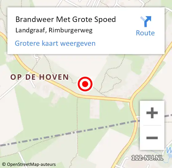 Locatie op kaart van de 112 melding: Brandweer Met Grote Spoed Naar Landgraaf, Rimburgerweg op 30 juni 2021 00:23