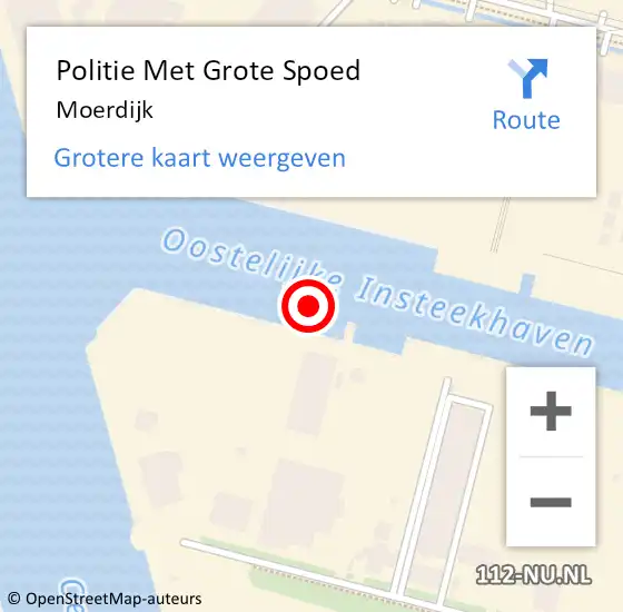 Locatie op kaart van de 112 melding: Politie Met Grote Spoed Naar Moerdijk op 30 juni 2021 05:02