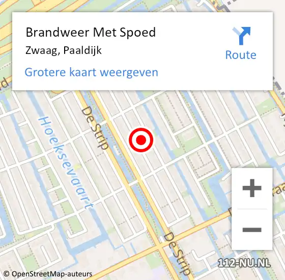 Locatie op kaart van de 112 melding: Brandweer Met Spoed Naar Zwaag, Paaldijk op 30 juni 2021 05:52