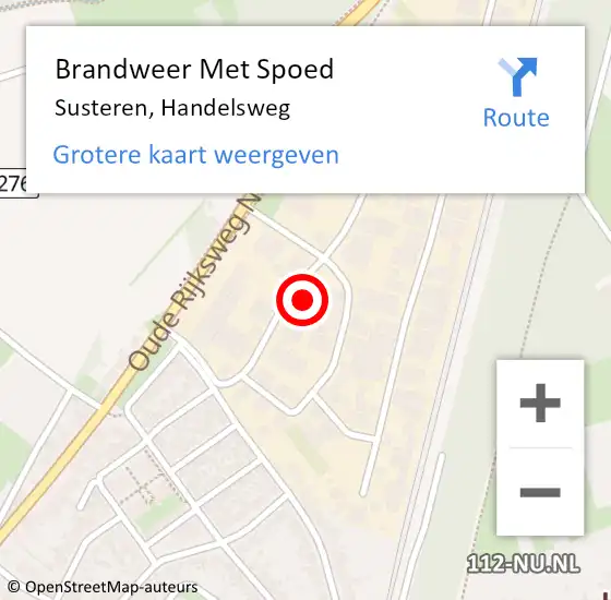 Locatie op kaart van de 112 melding: Brandweer Met Spoed Naar Susteren, Handelsweg op 30 juni 2021 07:20