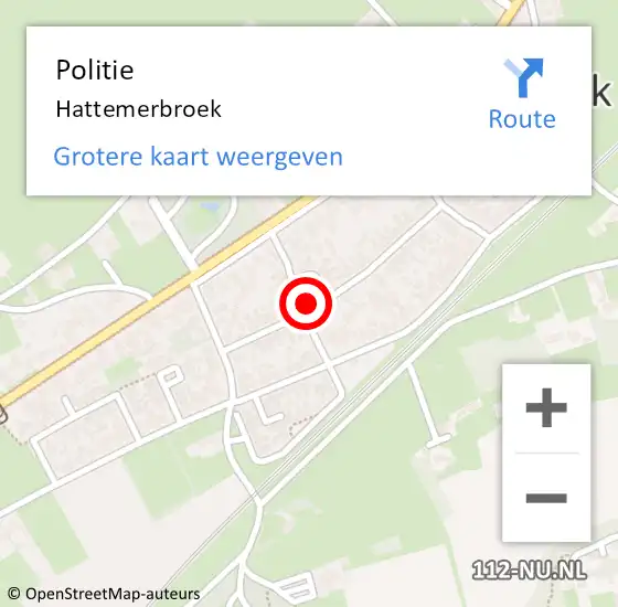 Locatie op kaart van de 112 melding: Politie Hattemerbroek op 30 juni 2021 08:10