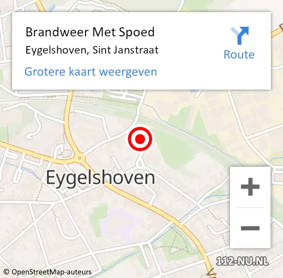 Locatie op kaart van de 112 melding: Brandweer Met Spoed Naar Eygelshoven, Sint Janstraat op 30 juni 2021 10:28