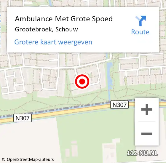 Locatie op kaart van de 112 melding: Ambulance Met Grote Spoed Naar Grootebroek, Schouw op 30 juni 2021 14:24