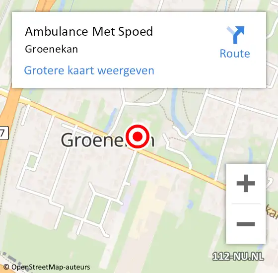 Locatie op kaart van de 112 melding: Ambulance Met Spoed Naar Groenekan op 30 juni 2021 14:29