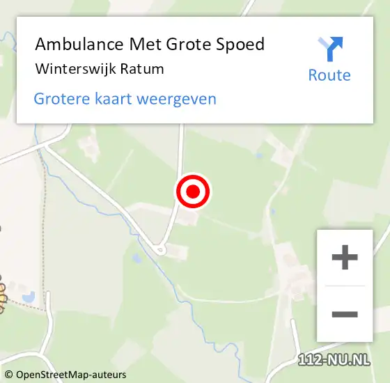 Locatie op kaart van de 112 melding: Ambulance Met Grote Spoed Naar Winterswijk Ratum op 30 juni 2021 16:17