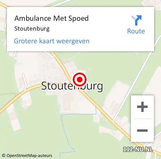 Locatie op kaart van de 112 melding: Ambulance Met Spoed Naar Stoutenburg op 30 juni 2021 16:26