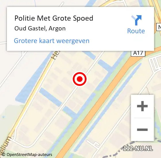 Locatie op kaart van de 112 melding: Politie Met Grote Spoed Naar Oud Gastel, Argon op 30 juni 2021 16:53