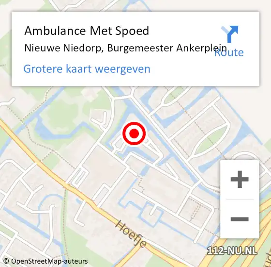 Locatie op kaart van de 112 melding: Ambulance Met Spoed Naar Nieuwe Niedorp, Burgemeester Ankerplein op 30 juni 2021 17:04