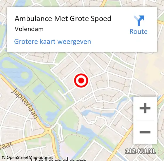 Locatie op kaart van de 112 melding: Ambulance Met Grote Spoed Naar Volendam op 30 juni 2021 18:54