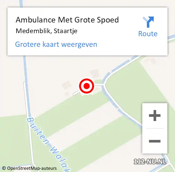 Locatie op kaart van de 112 melding: Ambulance Met Grote Spoed Naar Medemblik, Staartje op 30 juni 2021 19:23