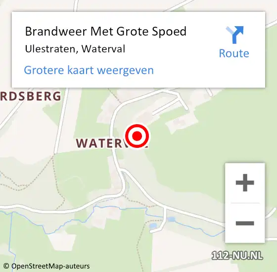 Locatie op kaart van de 112 melding: Brandweer Met Grote Spoed Naar Ulestraten, Waterval op 30 juni 2021 19:29