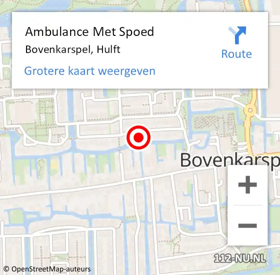 Locatie op kaart van de 112 melding: Ambulance Met Spoed Naar Bovenkarspel, Hulft op 30 juni 2021 23:03