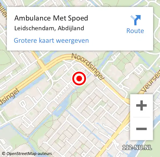 Locatie op kaart van de 112 melding: Ambulance Met Spoed Naar Leidschendam, Abdijland op 1 juli 2021 01:47