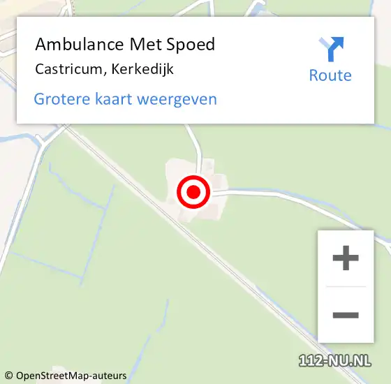 Locatie op kaart van de 112 melding: Ambulance Met Spoed Naar Castricum, Kerkedijk op 1 juli 2021 06:52