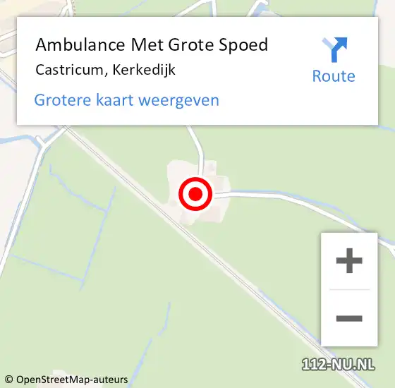 Locatie op kaart van de 112 melding: Ambulance Met Grote Spoed Naar Castricum, Kerkedijk op 1 juli 2021 06:57