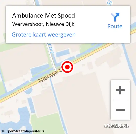 Locatie op kaart van de 112 melding: Ambulance Met Spoed Naar Wervershoof, Nieuwe Dijk op 1 juli 2021 08:52