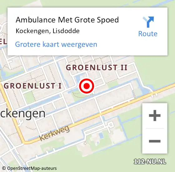 Locatie op kaart van de 112 melding: Ambulance Met Grote Spoed Naar Kockengen, Lisdodde op 14 juni 2014 23:00