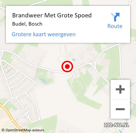 Locatie op kaart van de 112 melding: Brandweer Met Grote Spoed Naar Budel, Bosch op 1 juli 2021 12:56