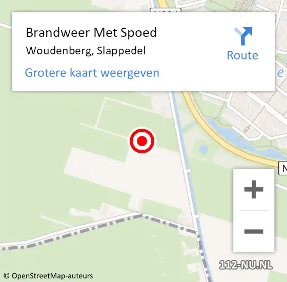 Locatie op kaart van de 112 melding: Brandweer Met Spoed Naar Woudenberg, Slappedel op 1 juli 2021 14:57