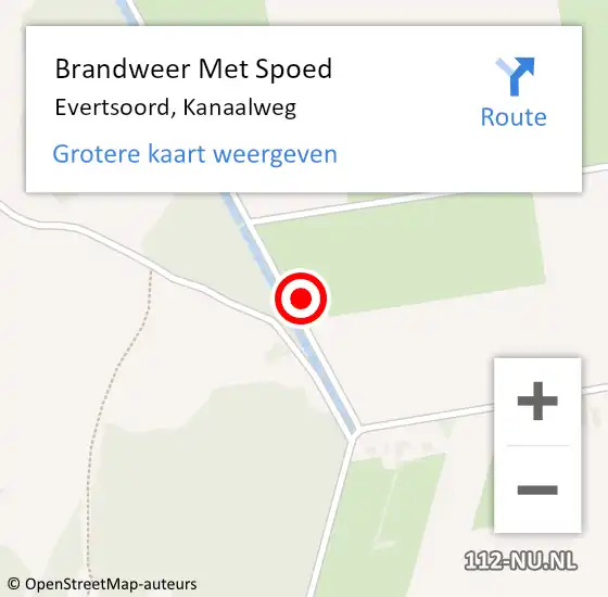 Locatie op kaart van de 112 melding: Brandweer Met Spoed Naar Evertsoord, Kanaalweg op 1 juli 2021 15:17