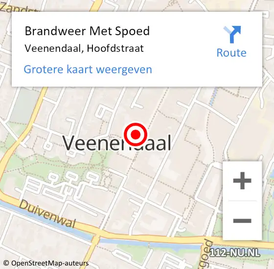 Locatie op kaart van de 112 melding: Brandweer Met Spoed Naar Veenendaal, Hoofdstraat op 1 juli 2021 15:34