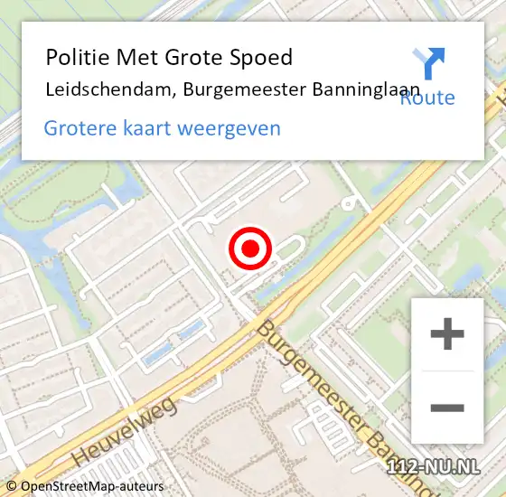 Locatie op kaart van de 112 melding: Politie Met Grote Spoed Naar Leidschendam, Burgemeester Banninglaan op 1 juli 2021 16:41