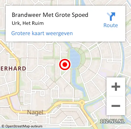 Locatie op kaart van de 112 melding: Brandweer Met Grote Spoed Naar Urk, Het Ruim op 1 juli 2021 20:32