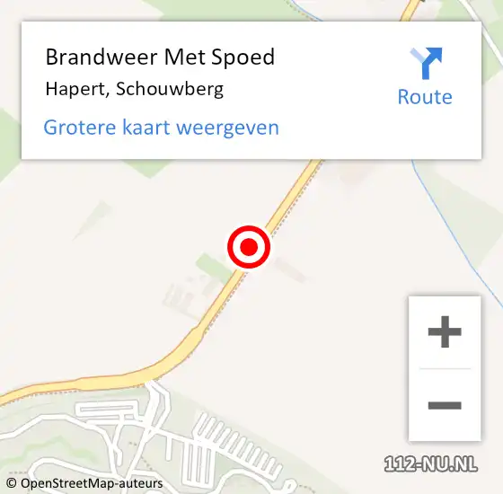 Locatie op kaart van de 112 melding: Brandweer Met Spoed Naar Hapert, Schouwberg op 1 juli 2021 22:12