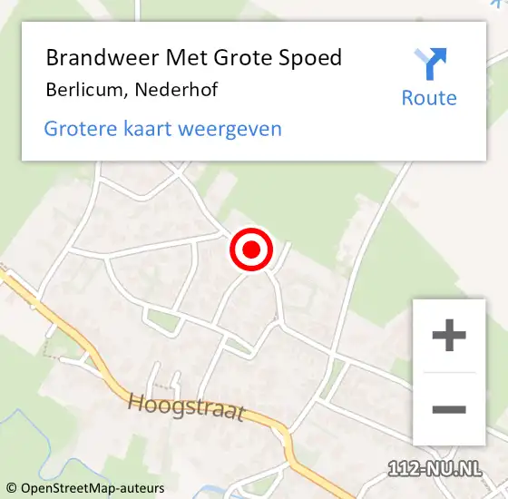 Locatie op kaart van de 112 melding: Brandweer Met Grote Spoed Naar Berlicum, Nederhof op 2 juli 2021 01:21