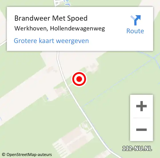 Locatie op kaart van de 112 melding: Brandweer Met Spoed Naar Werkhoven, Hollendewagenweg op 2 juli 2021 06:53