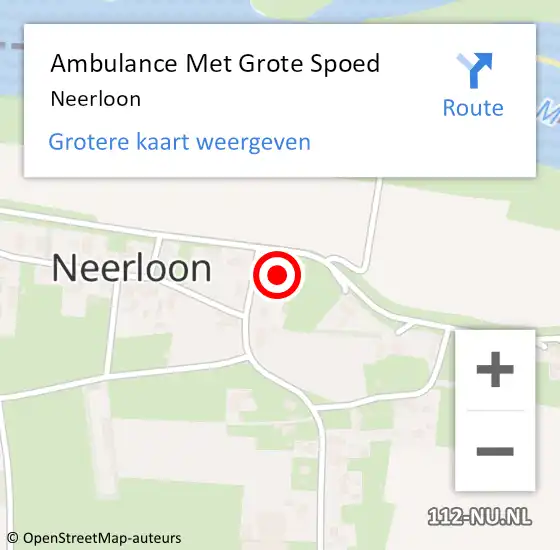 Locatie op kaart van de 112 melding: Ambulance Met Grote Spoed Naar Neerloon op 2 juli 2021 09:56