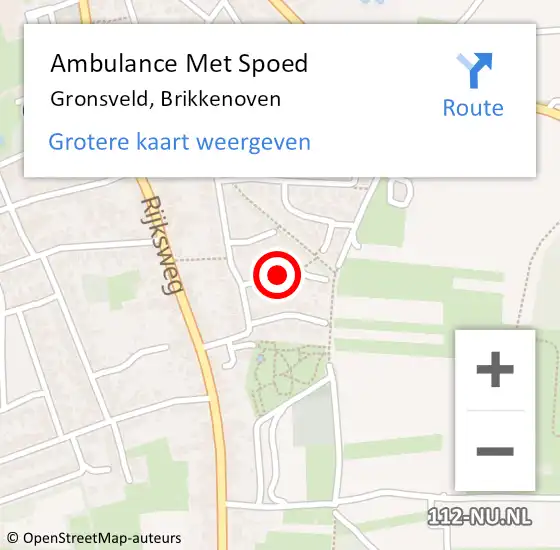 Locatie op kaart van de 112 melding: Ambulance Met Spoed Naar Gronsveld, Brikkenoven op 2 juli 2021 11:43