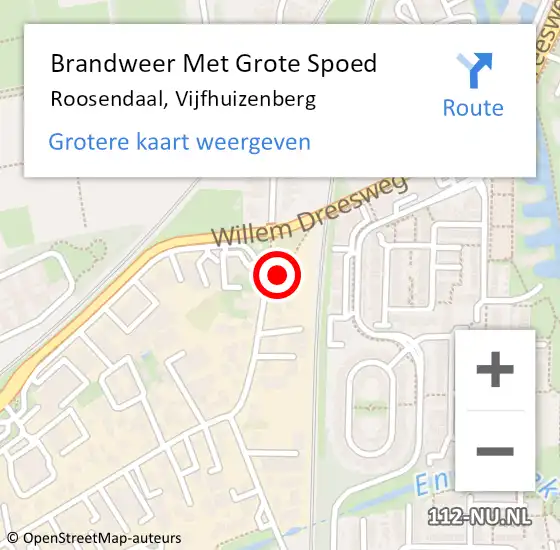 Locatie op kaart van de 112 melding: Brandweer Met Grote Spoed Naar Roosendaal, Vijfhuizenberg op 2 juli 2021 11:48