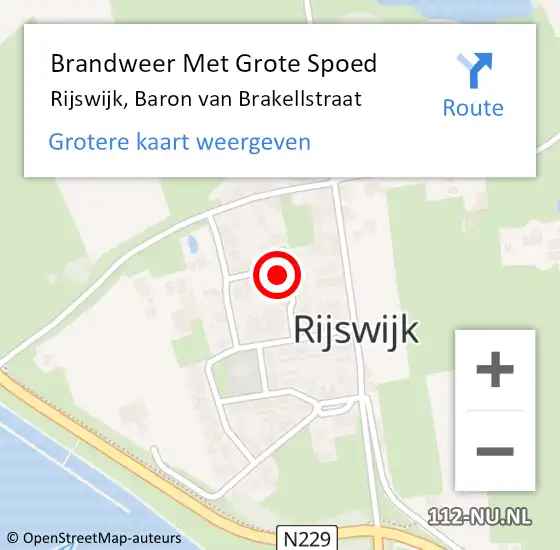 Locatie op kaart van de 112 melding: Brandweer Met Grote Spoed Naar Rijswijk, Baron van Brakellstraat op 2 juli 2021 12:06