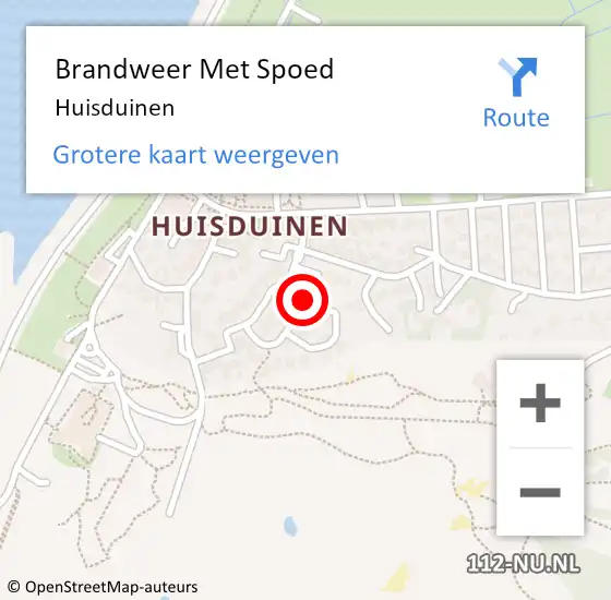 Locatie op kaart van de 112 melding: Brandweer Met Spoed Naar Huisduinen op 2 juli 2021 13:20